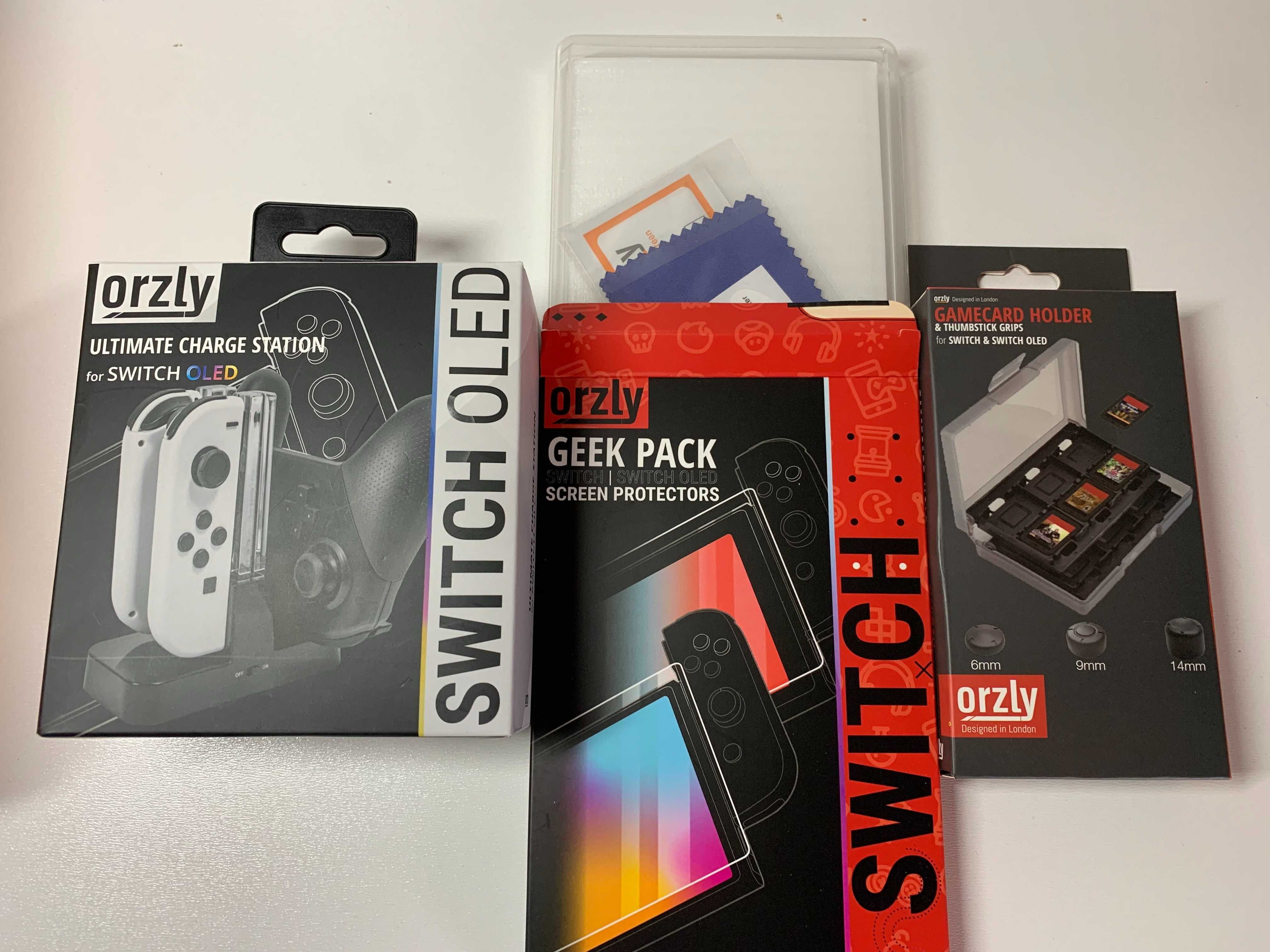 Orzly Geek Pack Kit Akcesoria do Nintendo Switch Joy-con Komplet