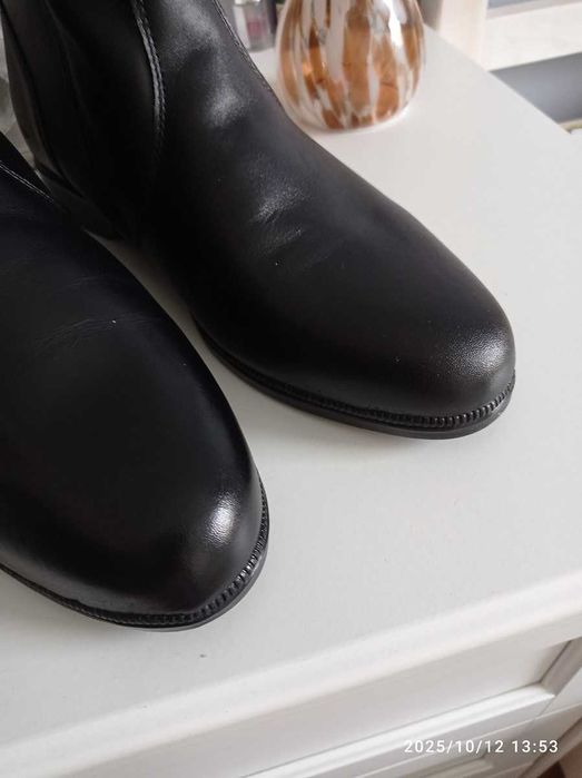 buty nowe męskie trzewiki skórzane 43