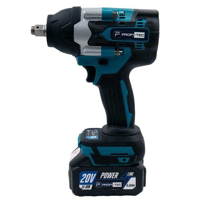 Акумуляторний гайковерт PROFI-TEC DTW800BL POWERLine (2×PT2050MP (5Аг)