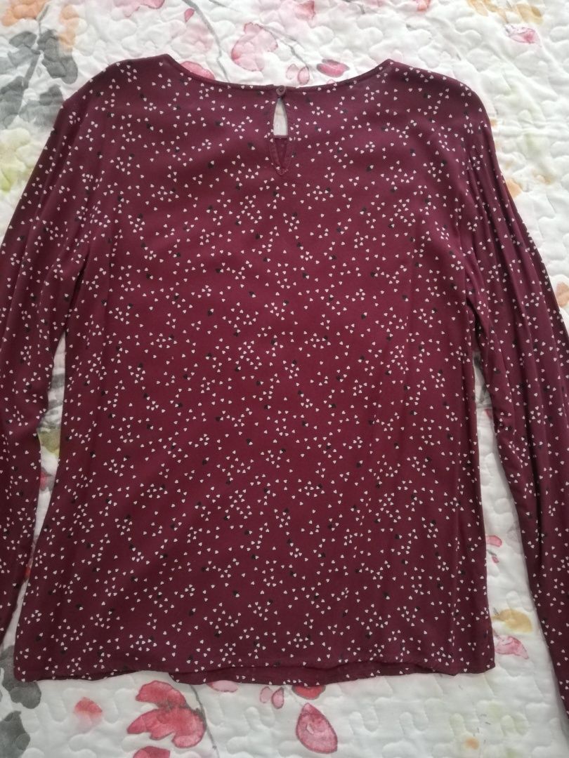 Blusa bordeaux com corações, Tam. S