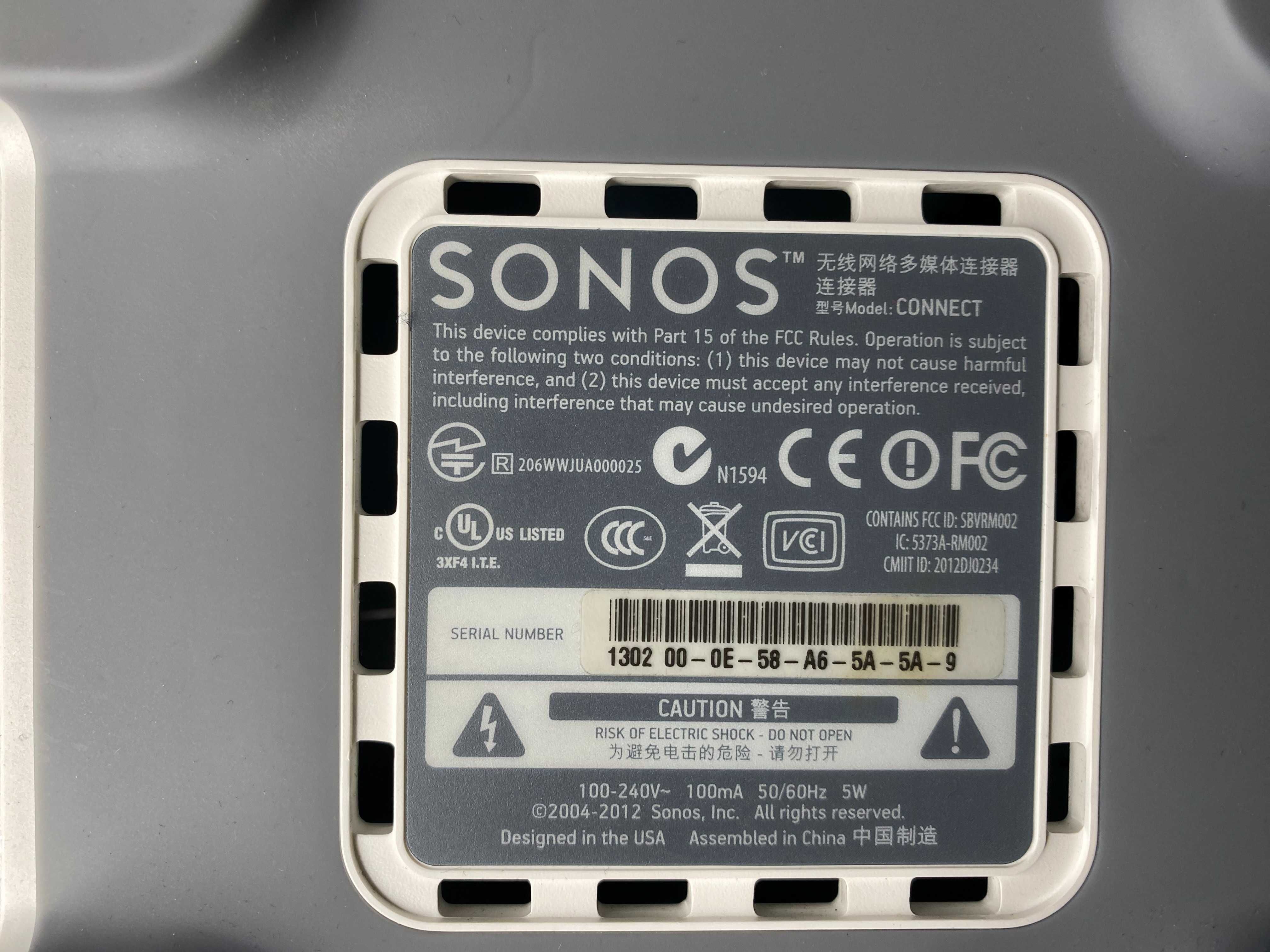 Сетевой аудиоплеер Sonos CONNECT