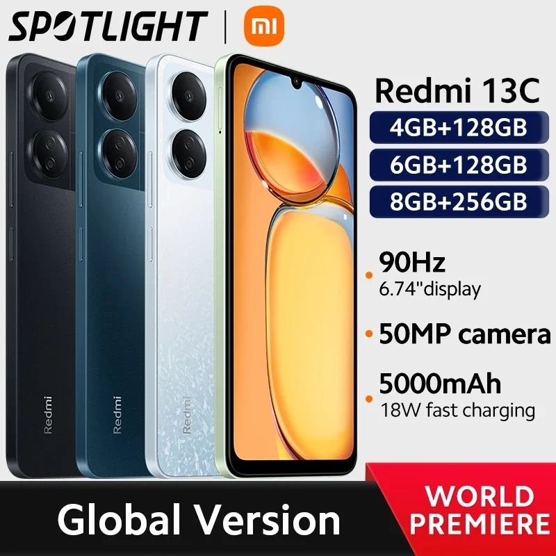 Xiaomi Redmi 13C 4/128 6/128 8/256 NFC  все цвета новые запечатанные