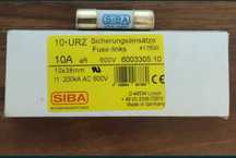 Sprzedam Siba ultra Rapid bezpieczniki 10x38mm 10a aR.  Cena za 10szt
