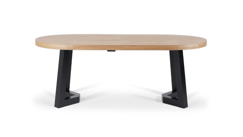 Stół Okrągły Flamingo fi 110 rozsuwany 290 cm Dąb