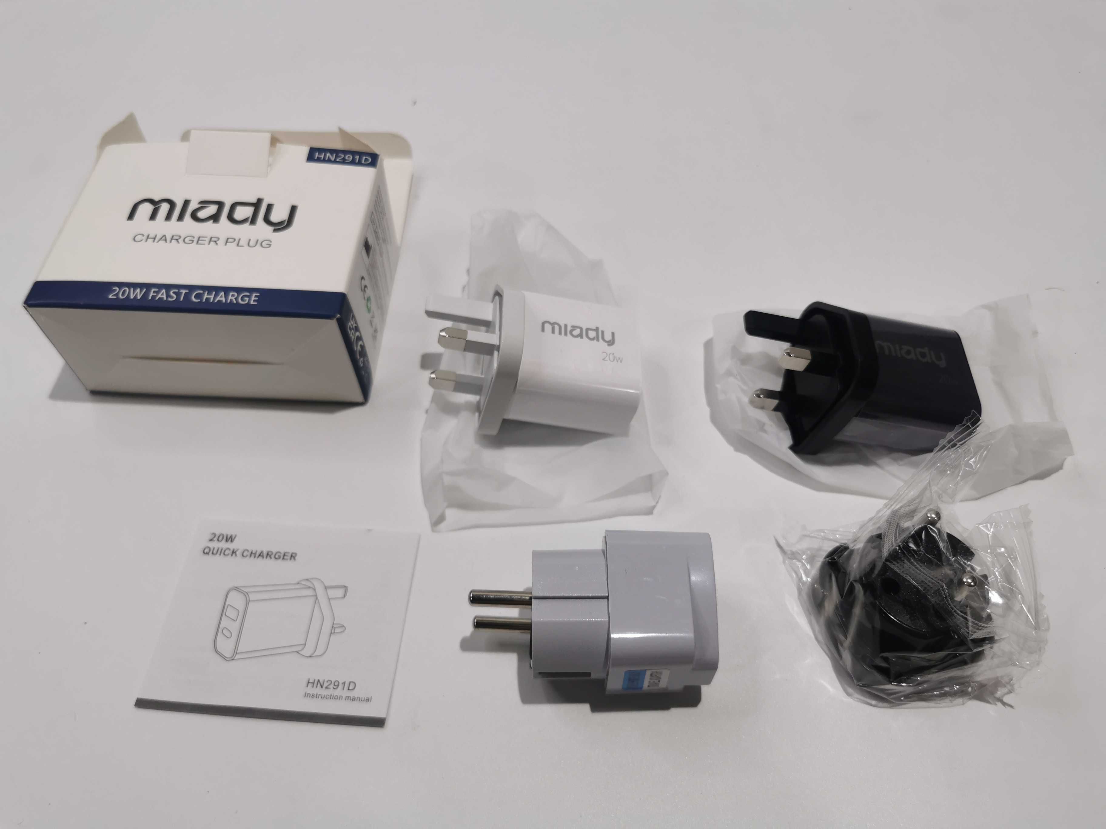 2x ładowarka Miady 20 W USB C Plug Fast Charge, typ C i  USB