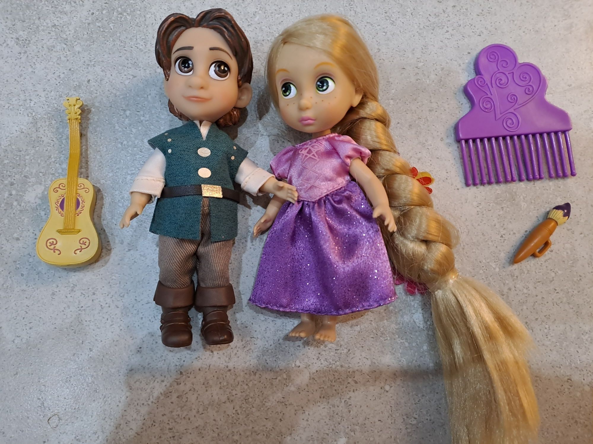 Disney animators,  Zaplatani, Roszpunka, Flynn Rider, mini laleczki