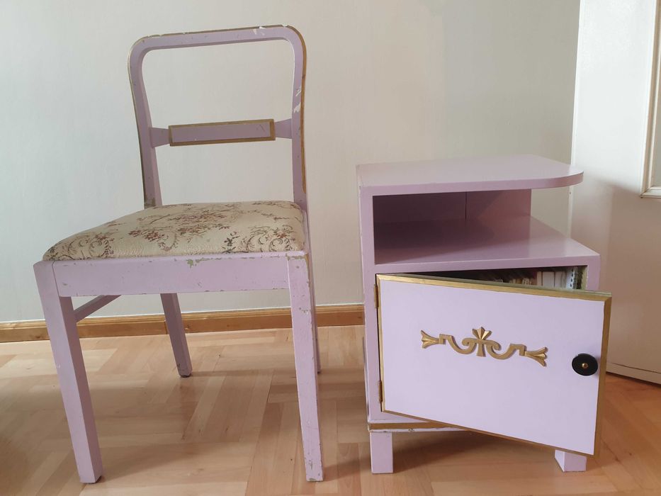 Meble lite drewno, komplet, Szwecja, lata 50te, vintage, retro styl