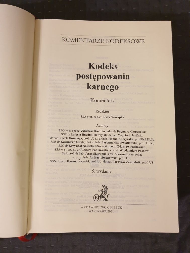 Kodeks postępowania karnego. Komentarz C.H. Beck red. Skorupka
