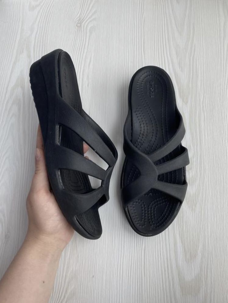 Crocs шльопанці крокс танкетка сабо шльопки босоніжки