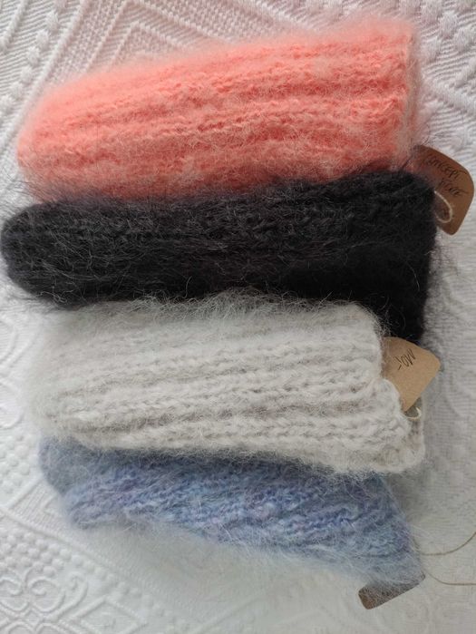 Czapka moher ręczna robota