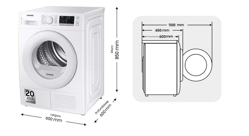 Máquina de secar roupas Samsung