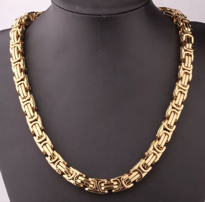 Gruby Łańcuszek  Męski Splot Królewski Stal Waga 135 Gram 60 cm