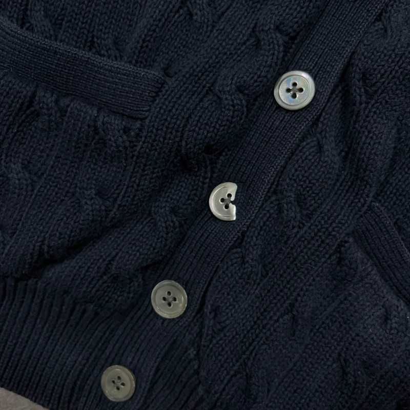 Sweter Warkocz Ralph Lauren Cable Knit Kardigan Trendy Y2K Style