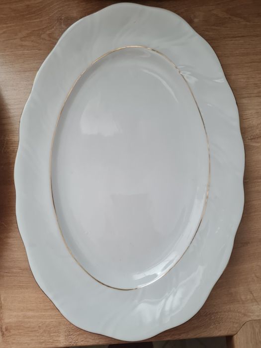 Porcelana patera półmisek misa dzbanek komplet 3 sztuki