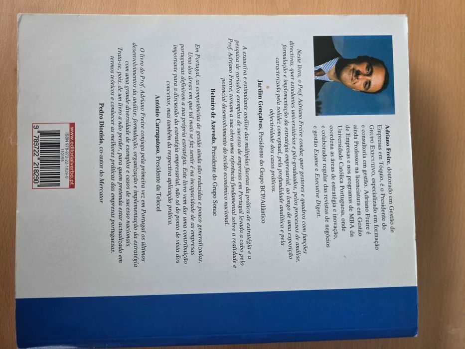 Livro Estratégia-Sucesso em Portugal Adriano Freire.MBA/pós-graduação