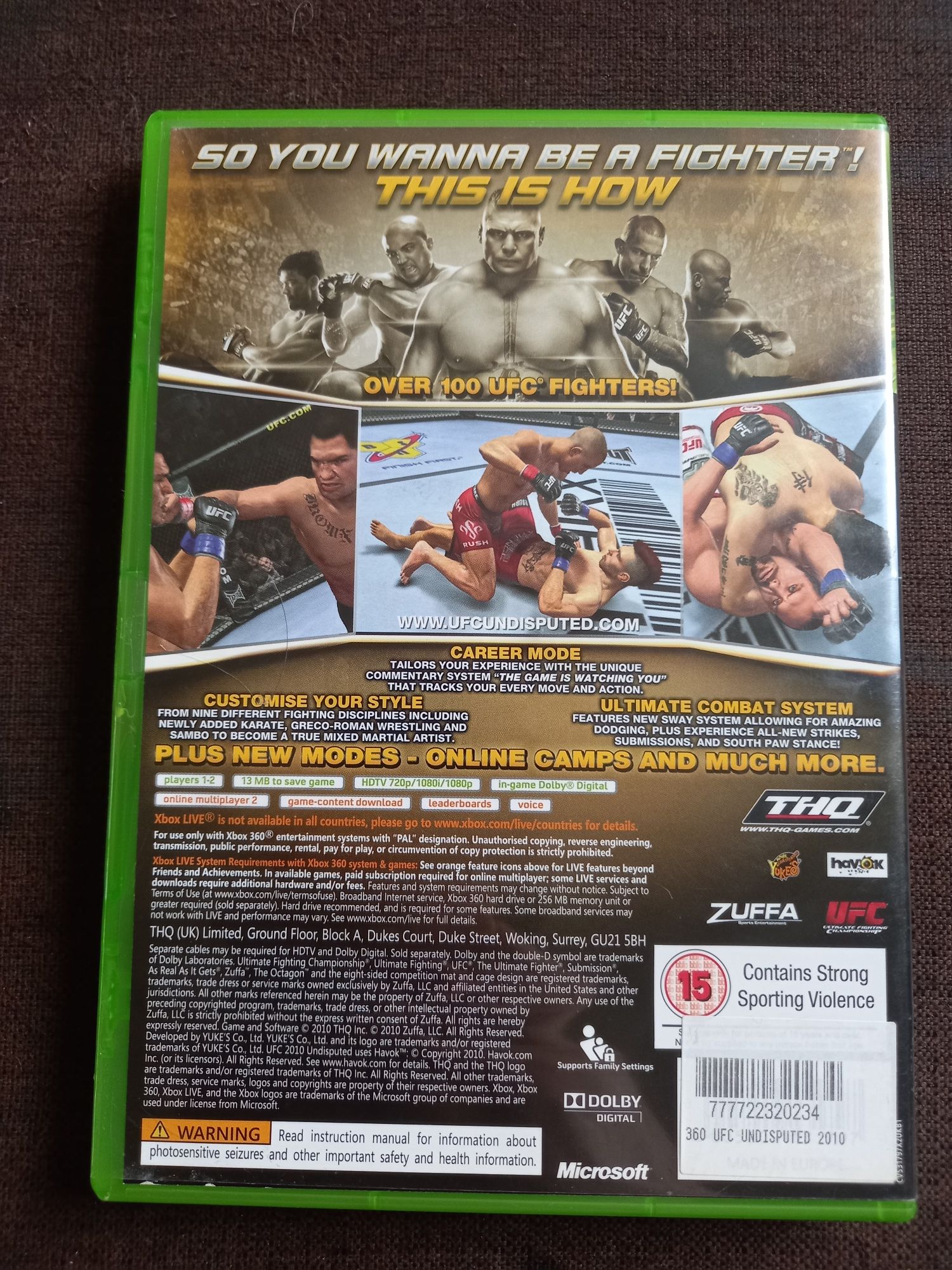 Gra UFC Undisputed 2010 na konsolę xbox 2010