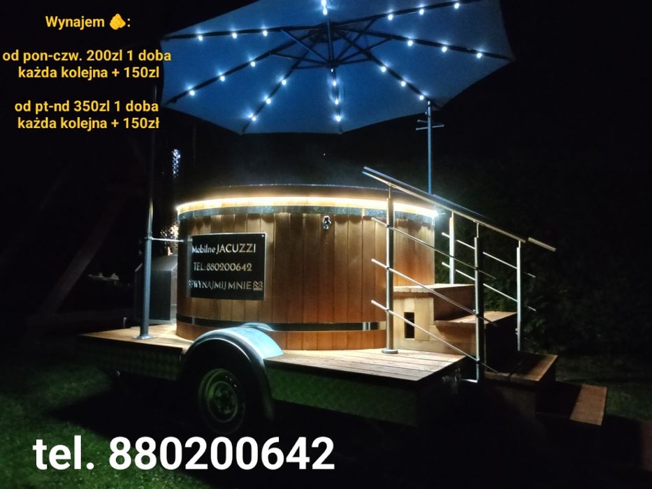 Mobilne jacuzzi balia bania spa wynajem