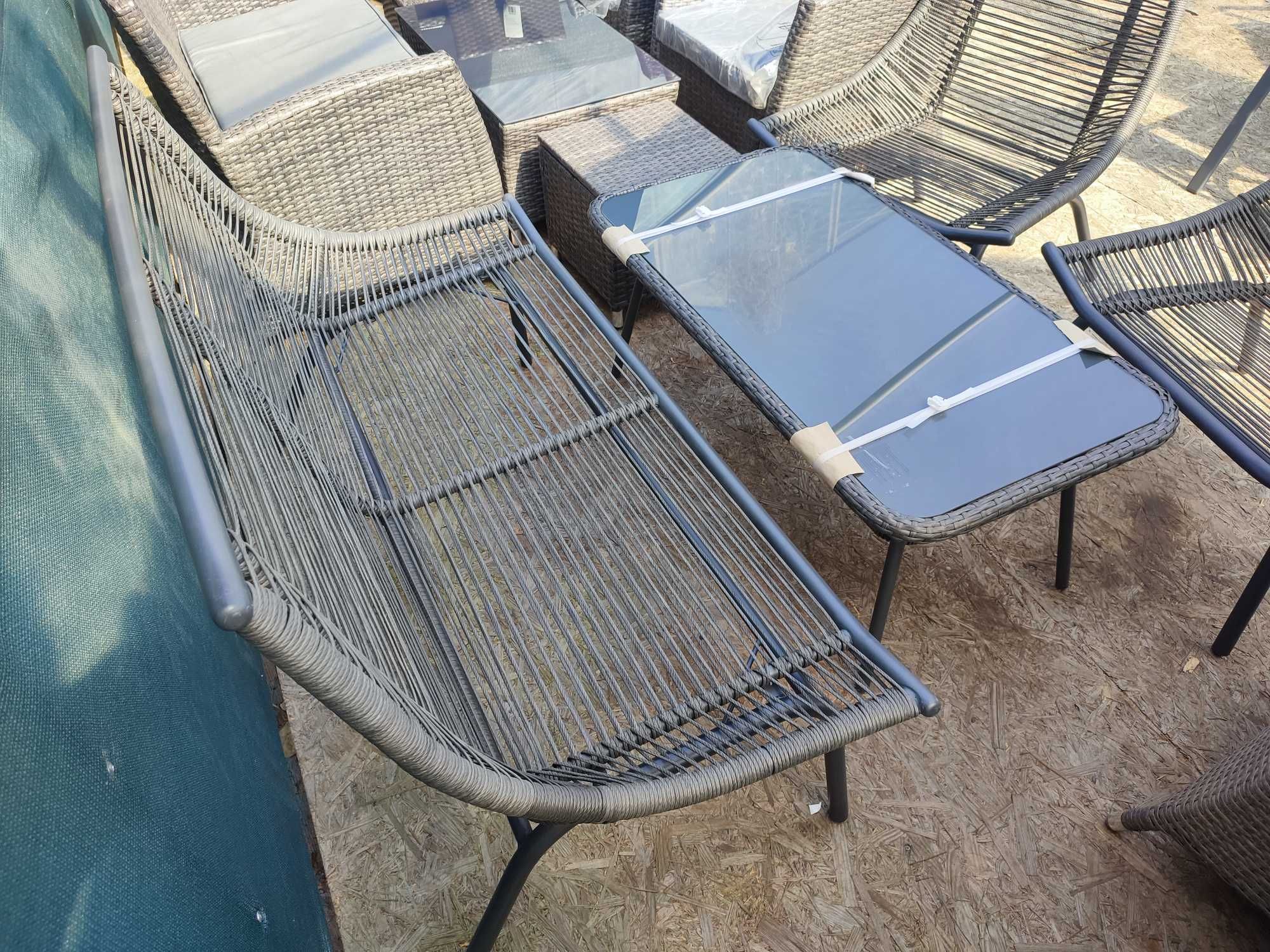 Meble Ogrodowe Venus Sofa 2 Fotele Stolik Technorattan
