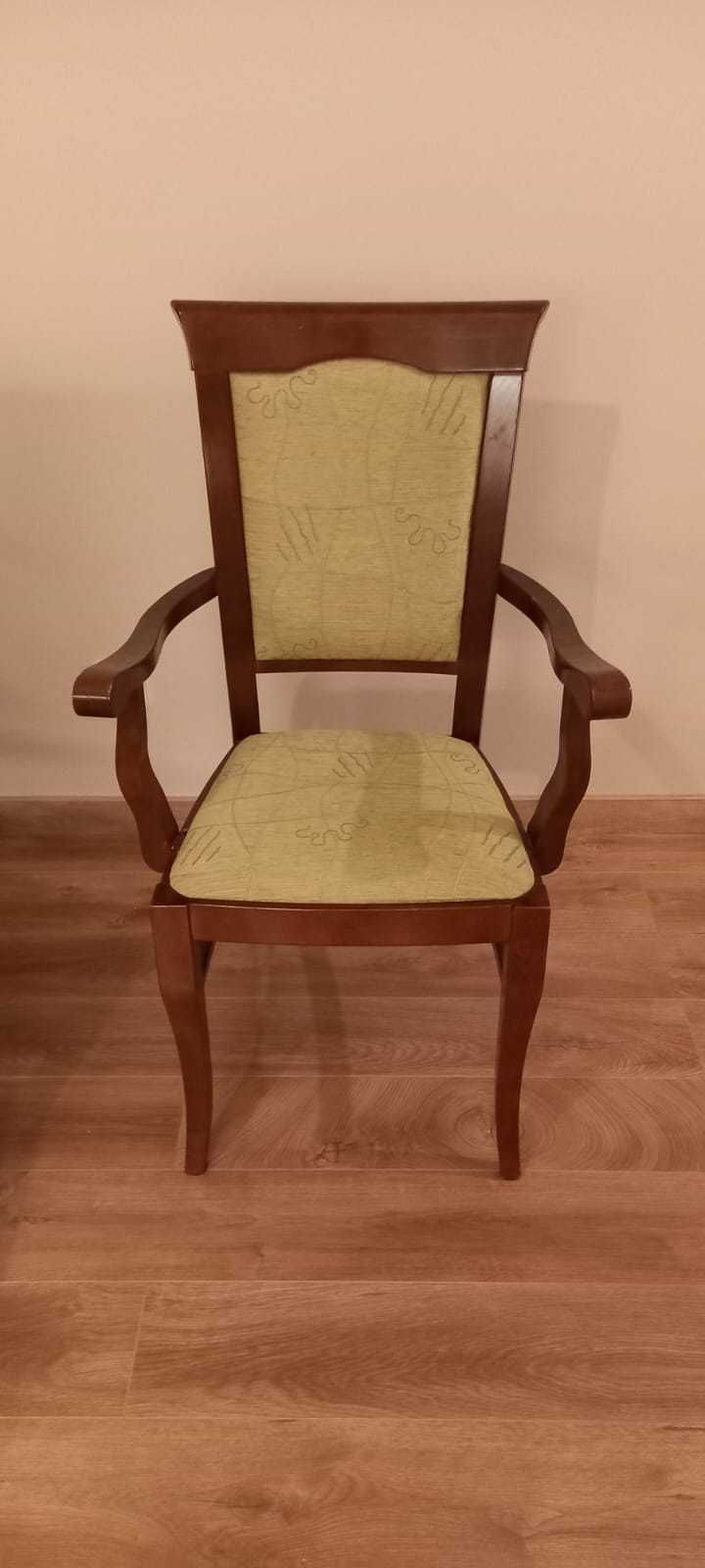 Stół drewniany rozkładany + 8 krzeseł -  KOMPLET 160-250cmx90cm