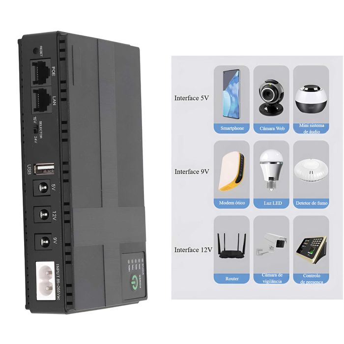 Mini UPS 10400mAh‼️ Com conexão com vários dispositivos