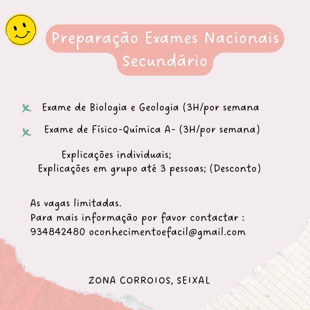 Preparação Exames nacionais secundário