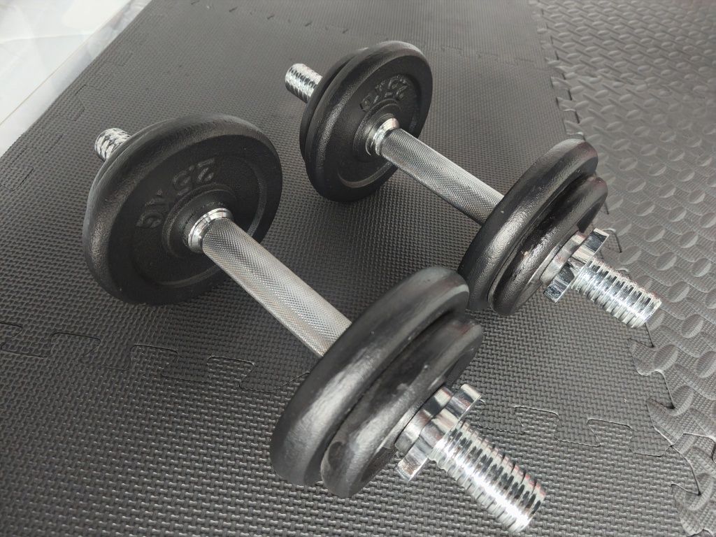 Zestaw hantli 2x10kg + gryf