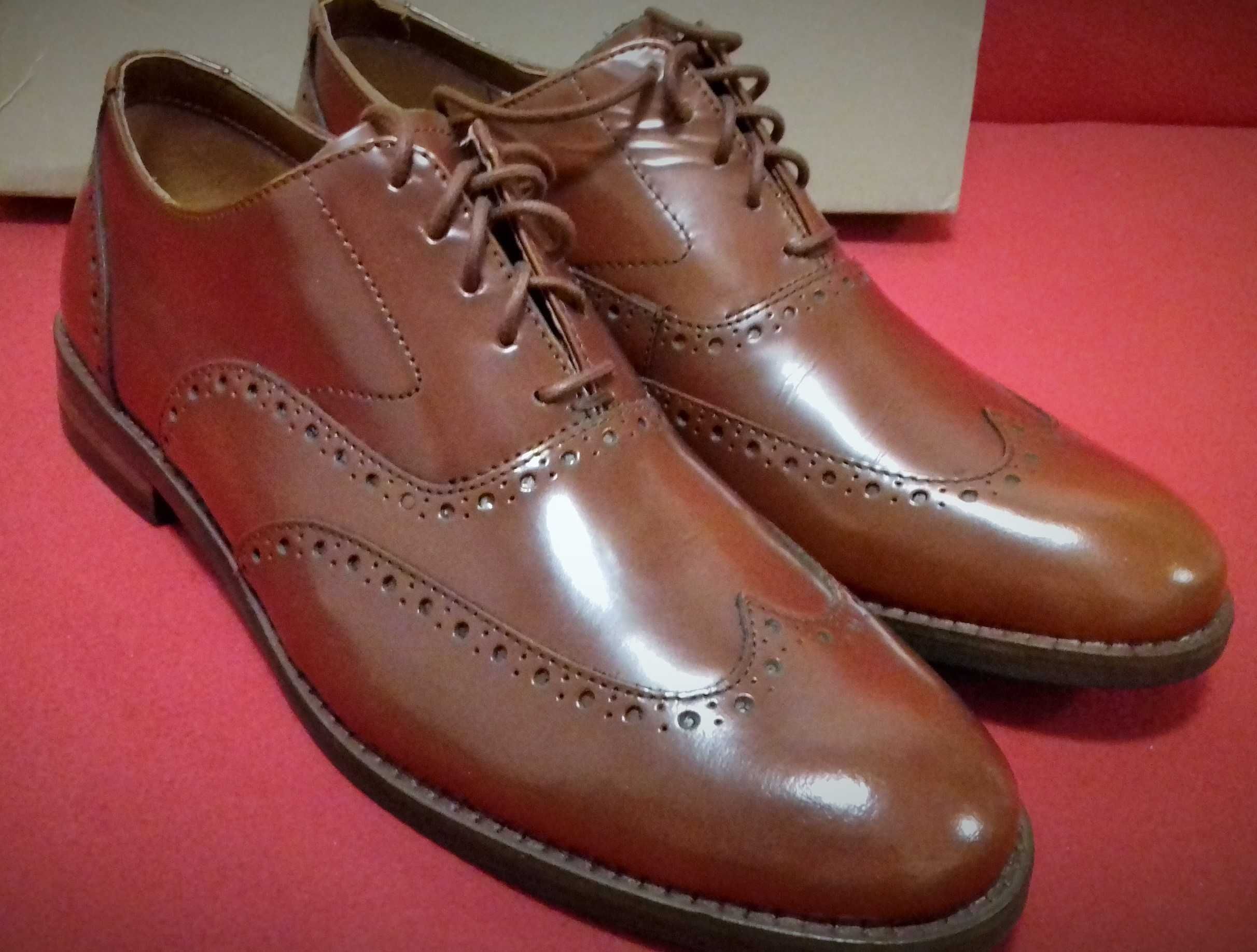 Nowe 41 Clarks Edward Walk British Tan Leather