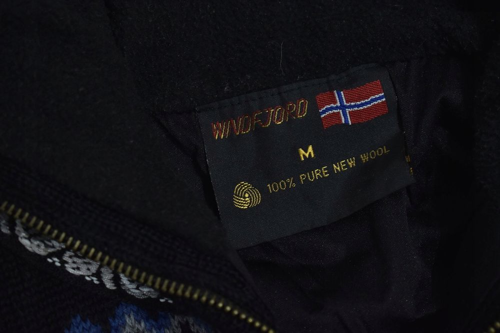 Windfjord Wełniany Sweter Kurtka Pullover Windproof M
