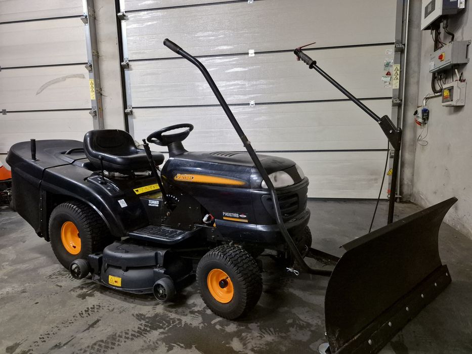 Kosiarka traktorek Husqvarna partner + plug do śniegu