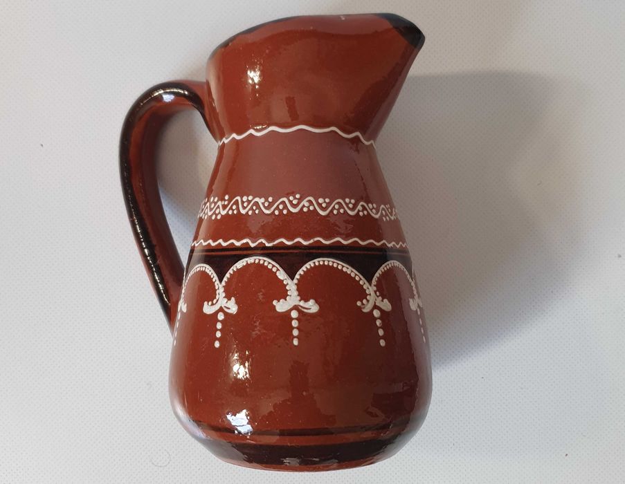 Jarro em barro vidrado - J. Calado, Moitalina - Artesanato dos anos 80