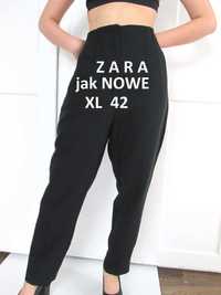 Zara czarne spodnie chinosy wysoki stan XL 42