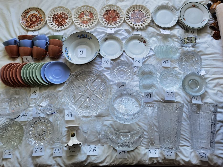 Wazony, szklo artystyczne oraz inne