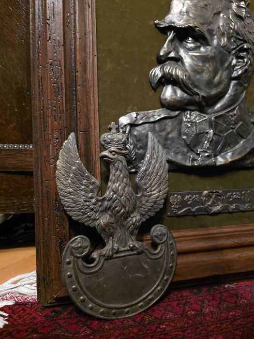 Stary orzeł Legionowy,Piłsudski.Piękna patyna.