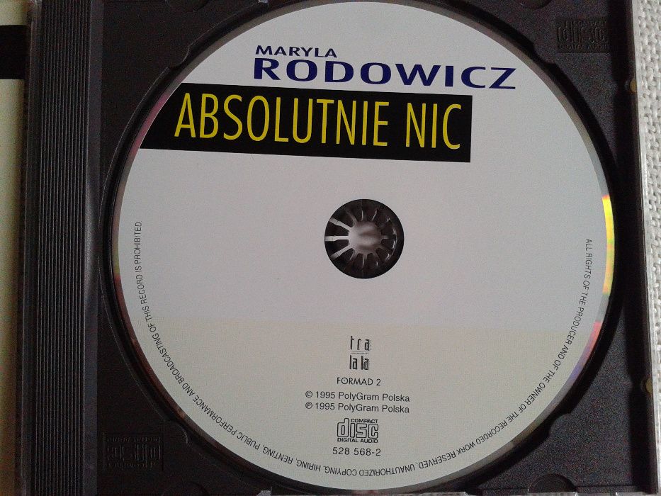 Maryla Rodowicz - Absolutnie Nic, 1995 CD