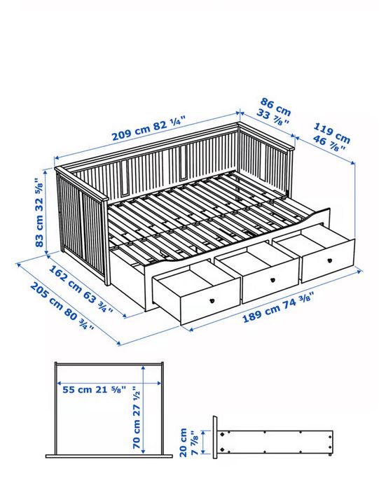 Łóżko Hemnes rozkładane [rezerwacja]