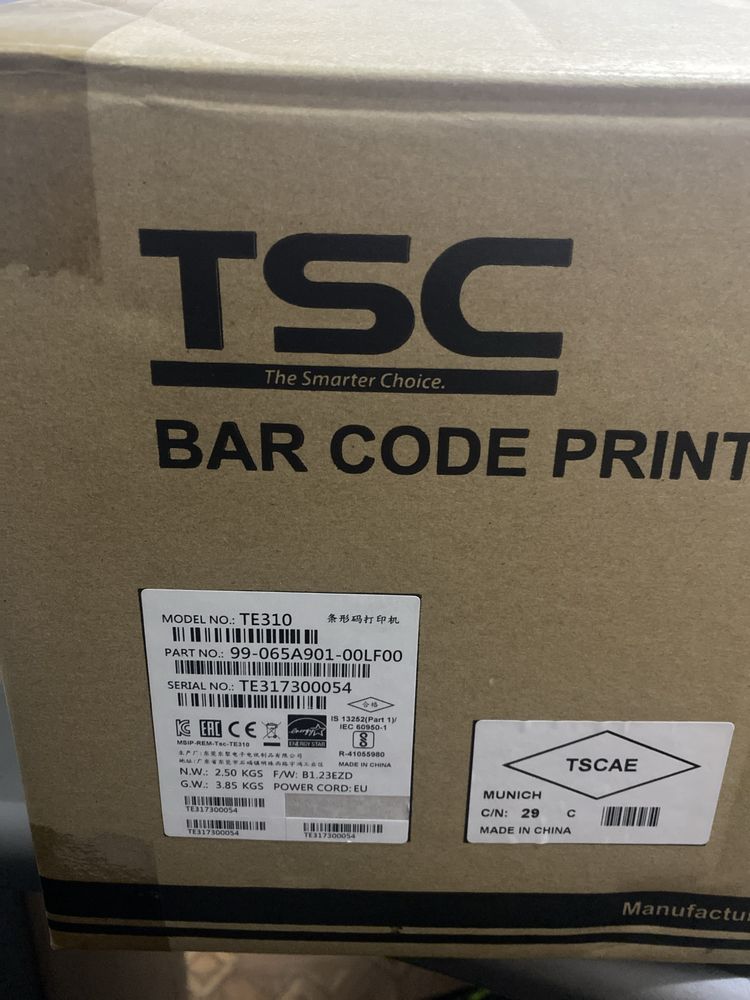 Принтер етикеток TSC TE310