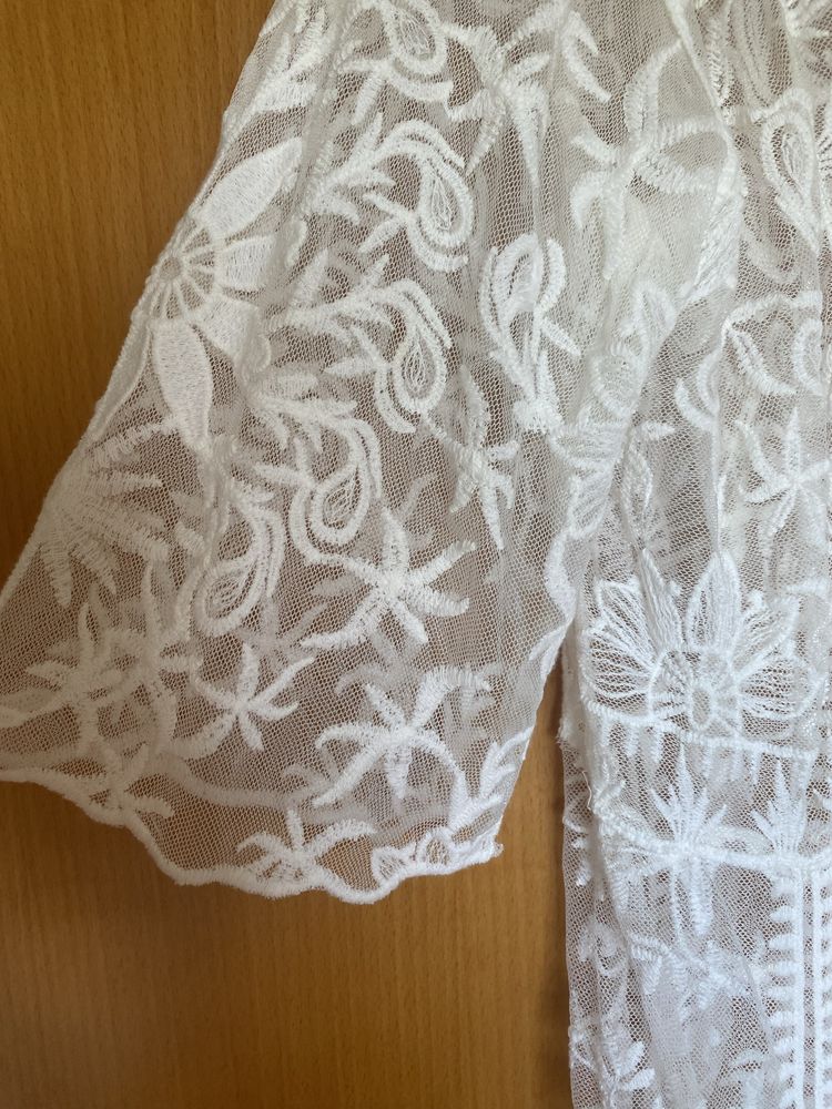 Kimono Branco Renda