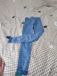 Leginsy push up niebieskie
