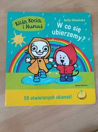 Kicia Kocia i Nunuś książka z okienkami "W co się ubierzemy" Nowa