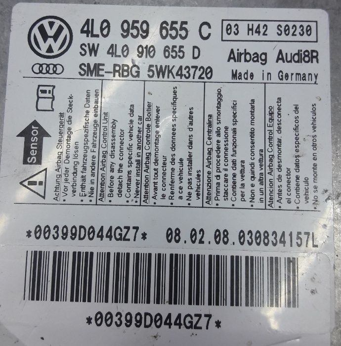 Блок управления AIRBAG 4L0910655 B/C Ауди Ку7 /Audi Q7 q7 2006 - 2015