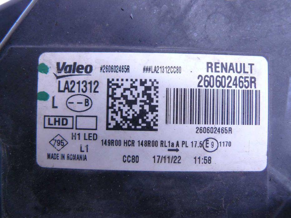 DACIA DUSTER II LIFT Lampa przednia lewa LED H1