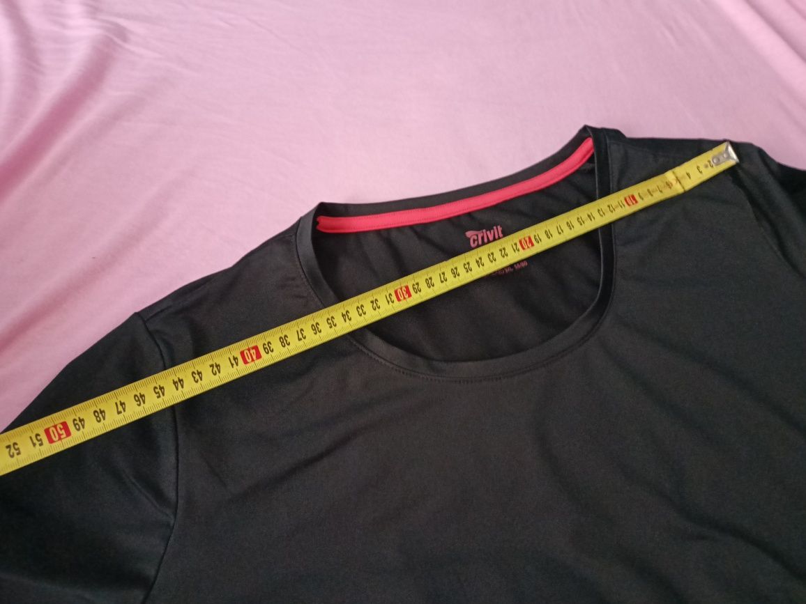 Czarna koszula sportowa crivit t-shirt 56 58 plus size stan idealny