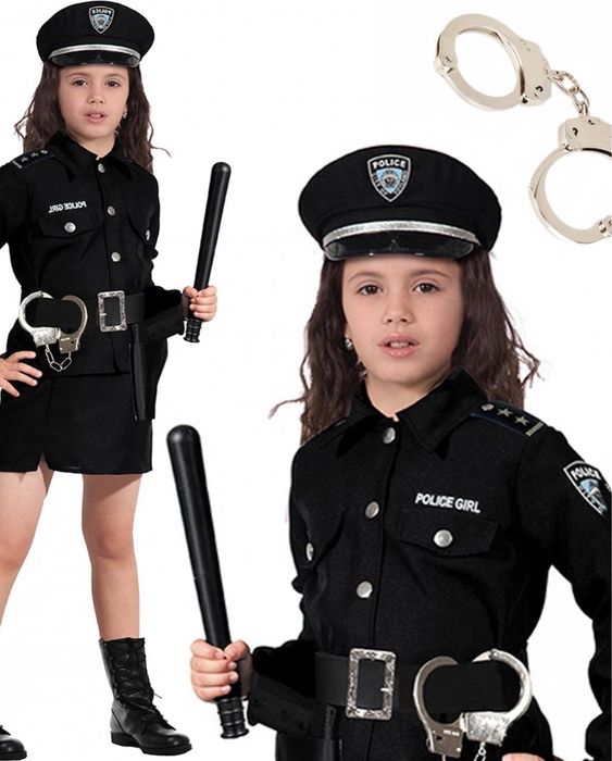 Strój karnawałowy AMERYKAŃSKA POLICJANTKA kostium bal rozmiar 104/110