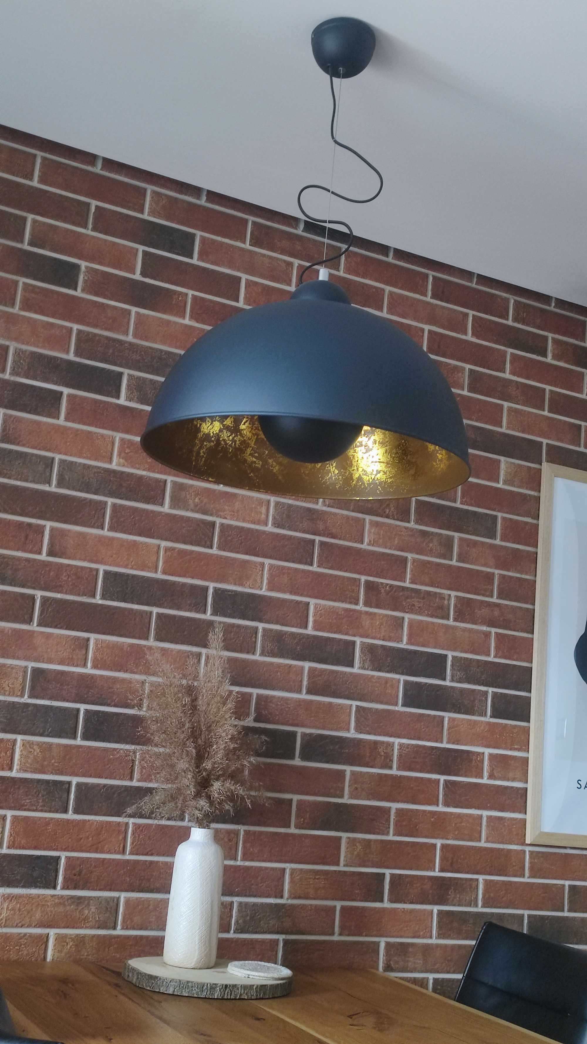 Lampa sufitowa loft czarno złota