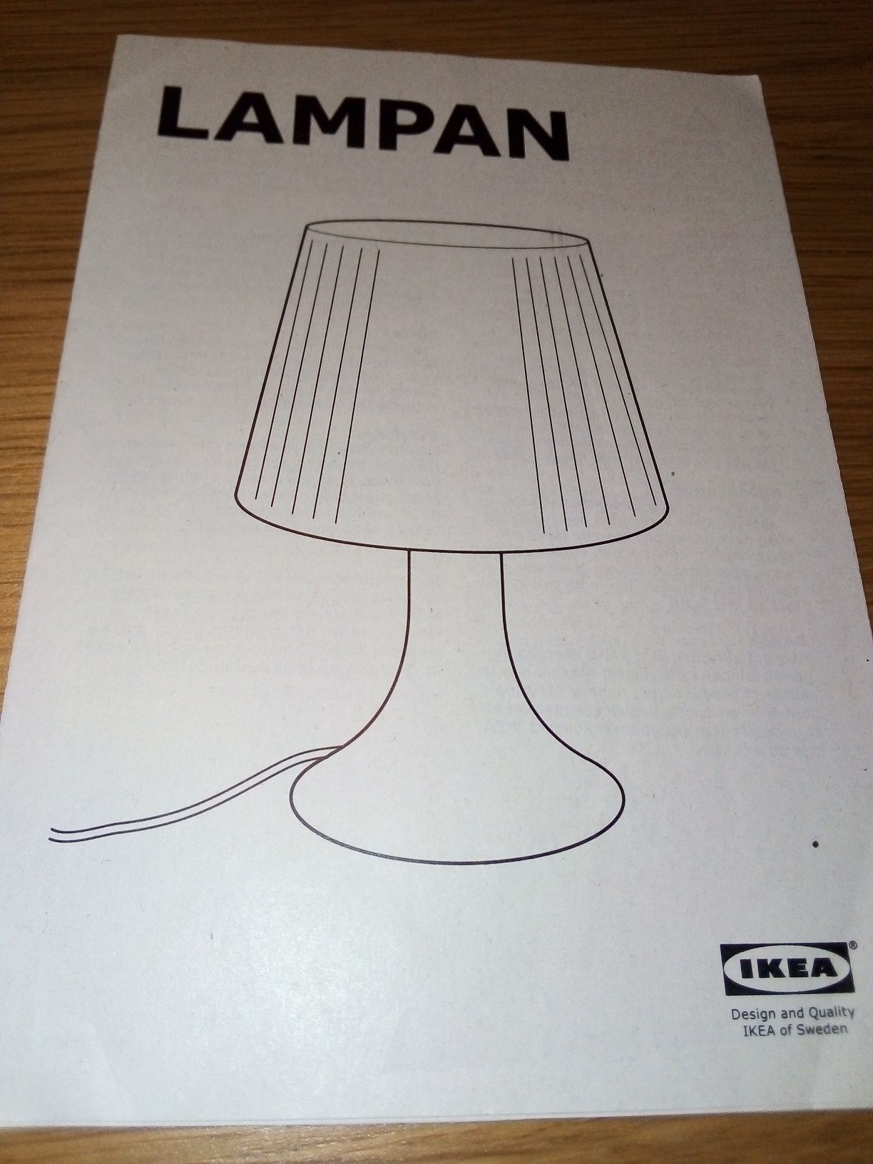 Lampa Lampan Ikea niebieska