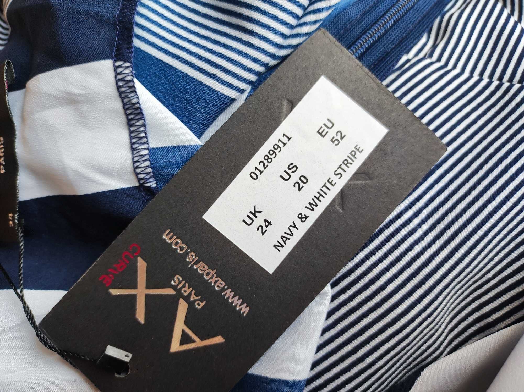 AX Paris Curve r 52 letni kombinezon w paski Nowy plus size