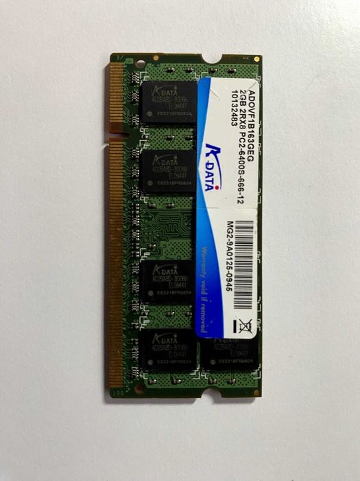 ADATA ADOVF1B163GEG - moduł DDR2 - 2GB, 800 MHz (PC2-6400S)