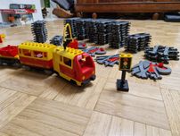 Mega zestaw lego duplo  pociąg tory, sprawny