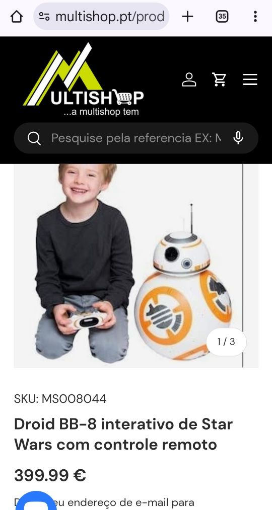 Star Wars BB-8 droid Robo Interativo