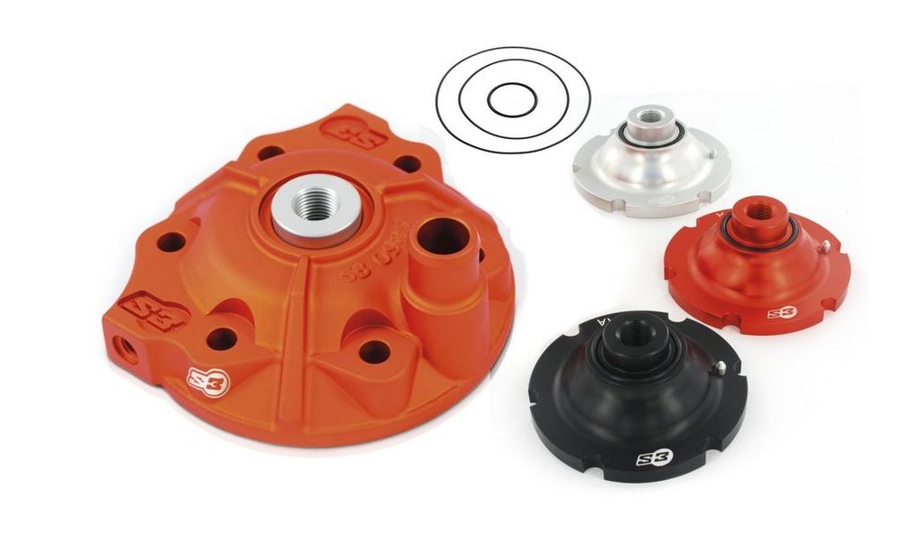 kit s3 cabeça de motor com tampa aluminio laranja ktm 250